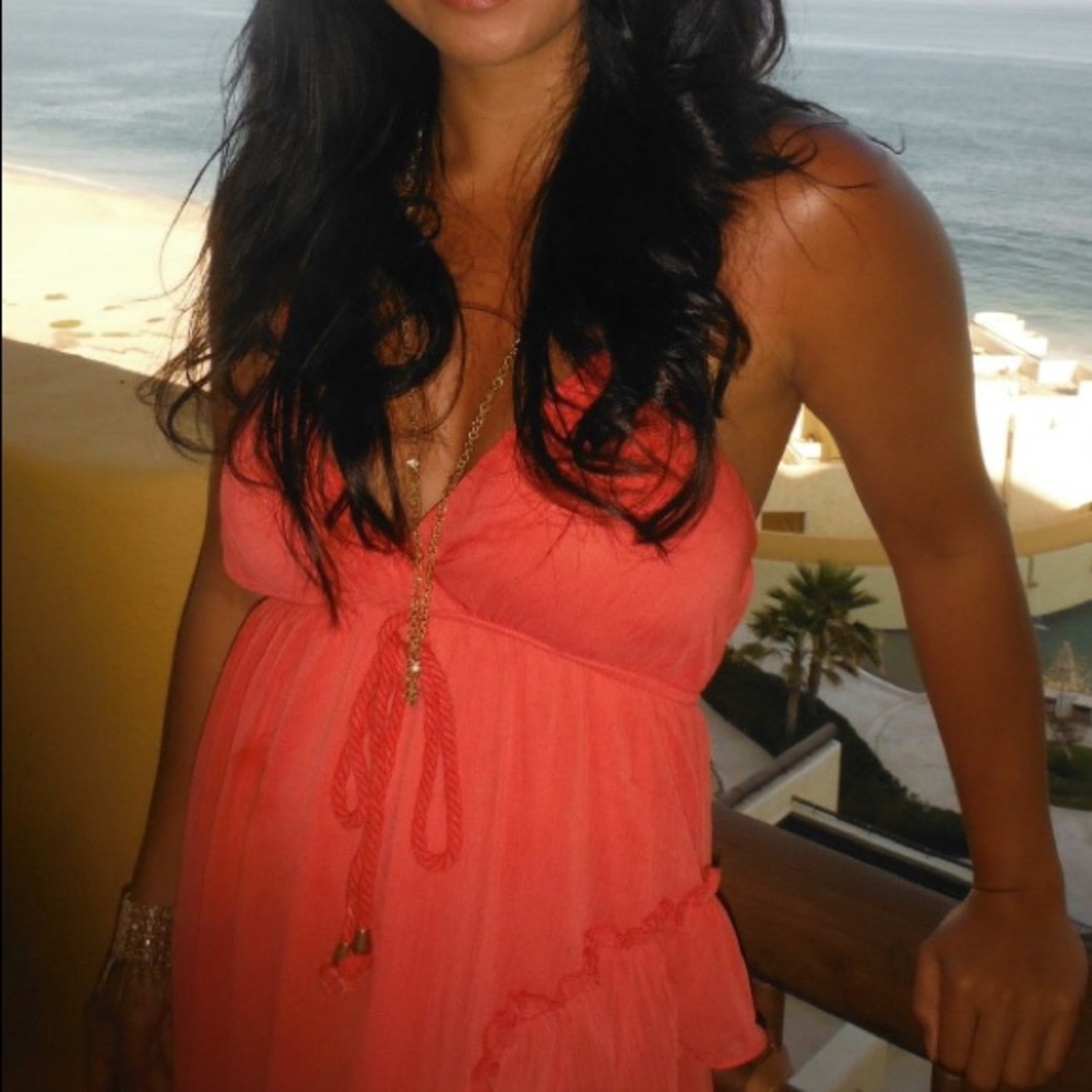 Bebe sexy layered maxi dress